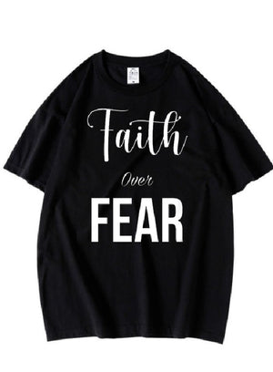 The “Faith Over Fear” Anxie-Tee (Black)