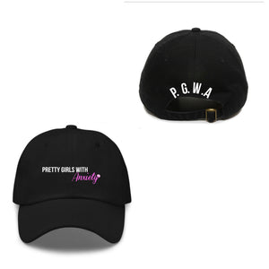 “Pretty Anxious Girls” Dad Hat (Black)